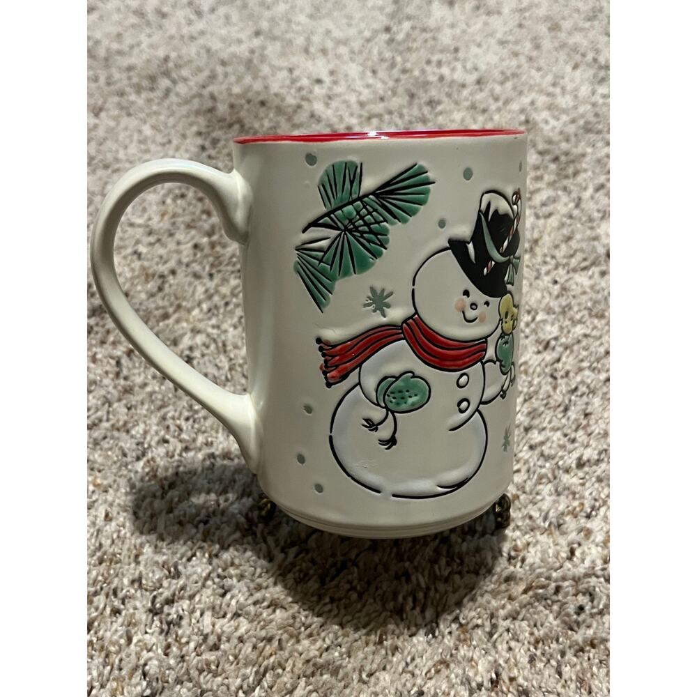 SPECTRUM Christmas Mug Snowman Snowflakes